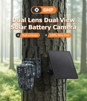 Mini Cámara Solar 4G Camuflaje Doble Lente 3MP