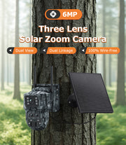 Mini Cámara Solar 4G Camuflaje Doble Lente 3MP