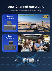 Cámara 4G para Auto 24/7 GPS Doble Lente 3MP