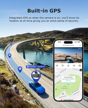 Cámara 4G para Auto 24/7 GPS Doble Lente 3MP