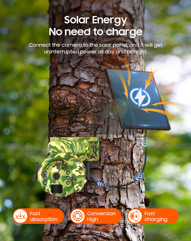 Cámara Solar 4G Camuflaje verde 3MP Visión nocturna