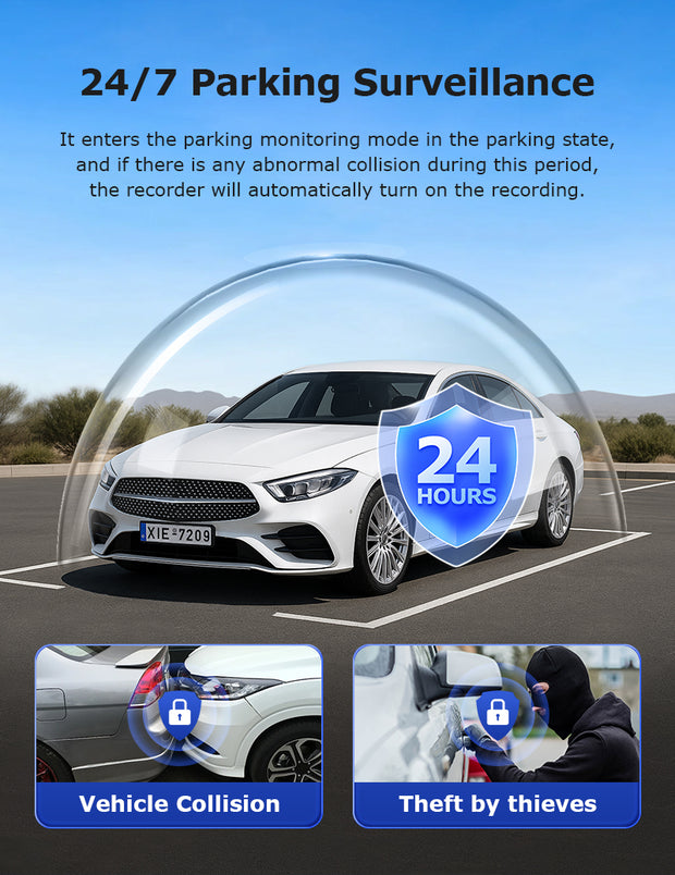 Cámara 4G para Auto 24/7 GPS Doble Lente 3MP