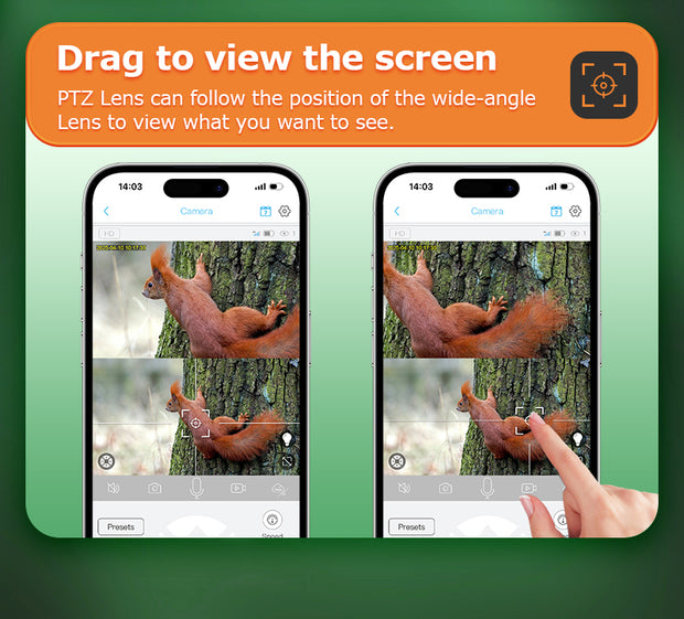 Mini Cámara Solar 4G Camuflaje Doble Lente 3MP