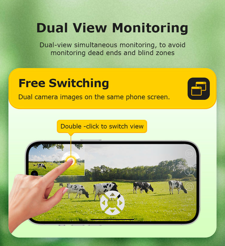 Cámara Solar 4G Doble Lente con 20X Zoom Óptico Camuflaje