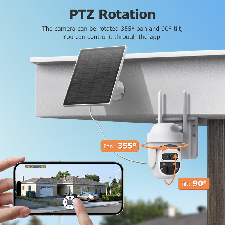 Mini Cámara Solar 4G 3MP Autoseguimiento Alarma