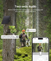 Cámara Solar 4G Camuflaje verde 3MP Visión nocturna