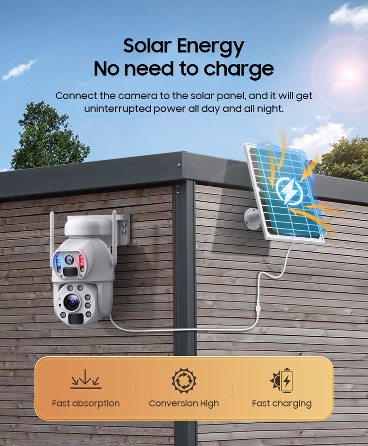 Cámara Solar 4G 20x de Zoom Optico Doble Lente 3MP