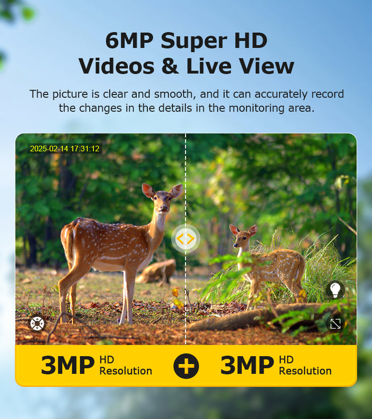 Cámara Solar 4G Doble Lente con 20X Zoom Óptico Camuflaje