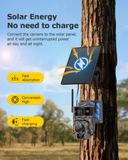 Cámara Solar 4G Doble Lente con 20X Zoom Óptico Camuflaje