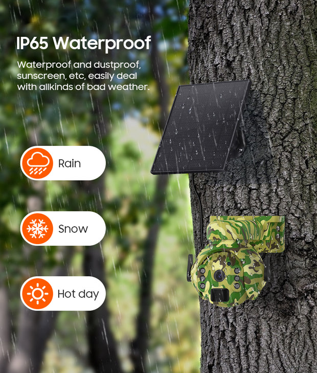 Cámara Solar 4G Camuflaje verde 3MP Visión nocturna