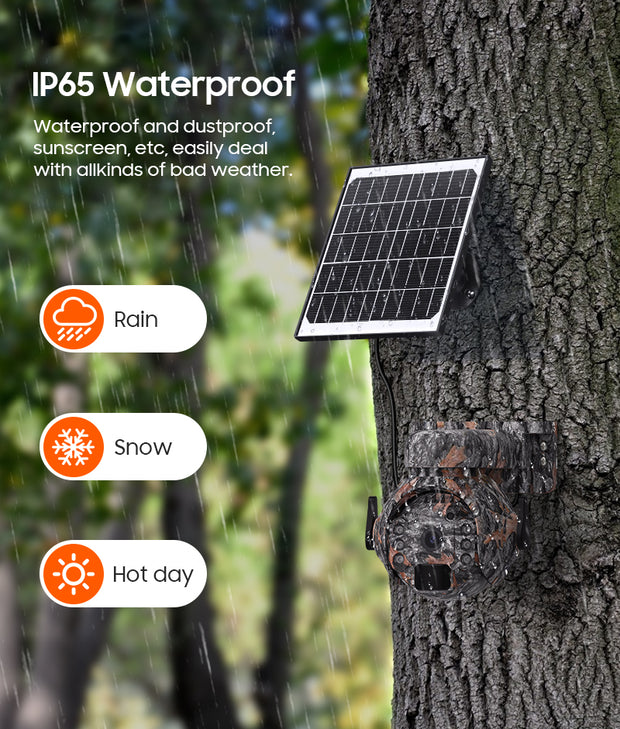 Mini Cámara Solar 4G 3MP CAMUFLAJE Autoseguimiento Alarma