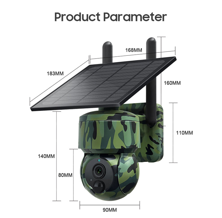 Cámara Solar 4G 3MP Militar UBox App