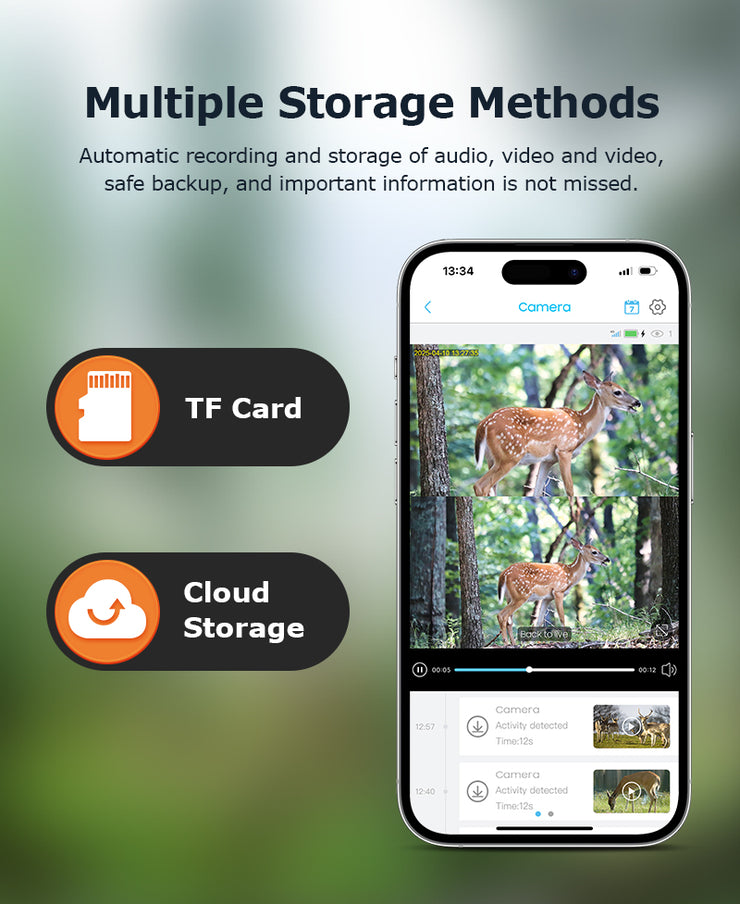 Mini Cámara Solar 4G Camuflaje Doble Lente 3MP