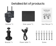 Mini Cámara Solar 4G Camuflaje Doble Lente 3MP