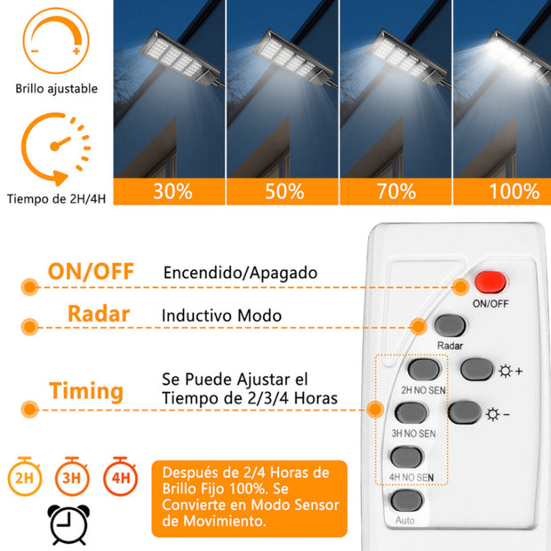 Lámpara Solar 300W Suburbana Exterior