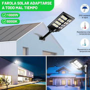 Lámpara Solar Exterior 800W Suburbana Uso Rudo